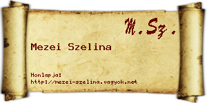 Mezei Szelina névjegykártya